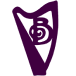 A purple triangle with a face in it.