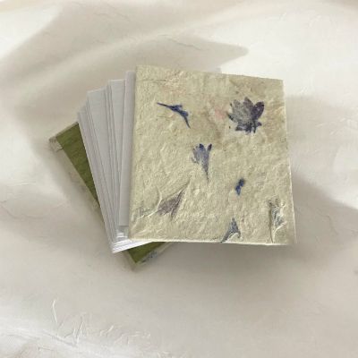 Handmade floral paper mini-coptic book 