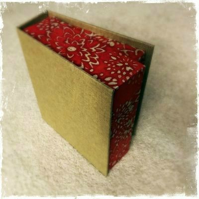 Red and tan clam shell box $30